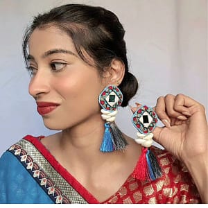 boho chic mirror earrings