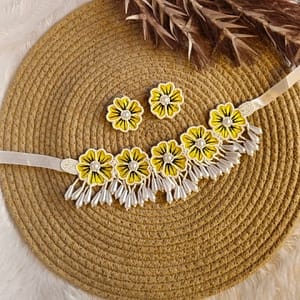 bandhani maroon necklace set