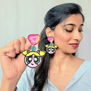 sabyasachi inspired leopard print earrings