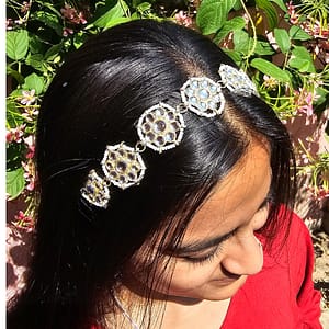 traditional kundan shishpatti hair accessory for women | bridal & festive hair chain | gold finish hair jewelry