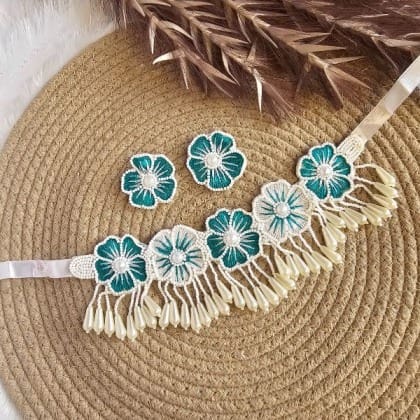 bandhani maroon necklace set bandhani maroon necklace set