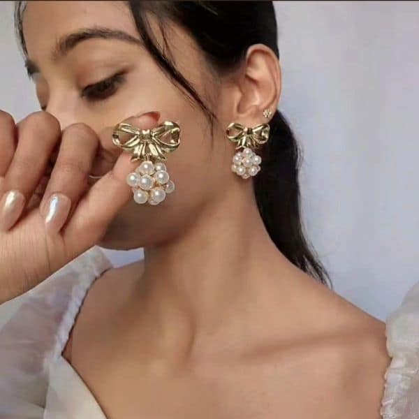 anti tarnish gold pearl spiral drop earrings anti tarnish gold pearl spiral drop earrings