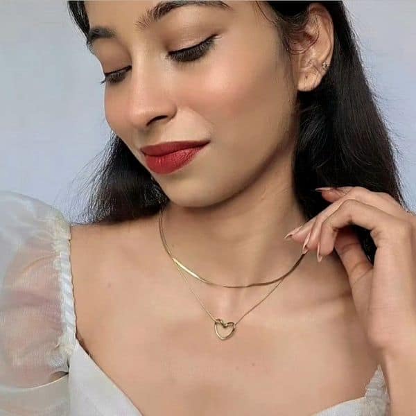 golden heart layered anti tarnish chain golden heart layered anti tarnish chain