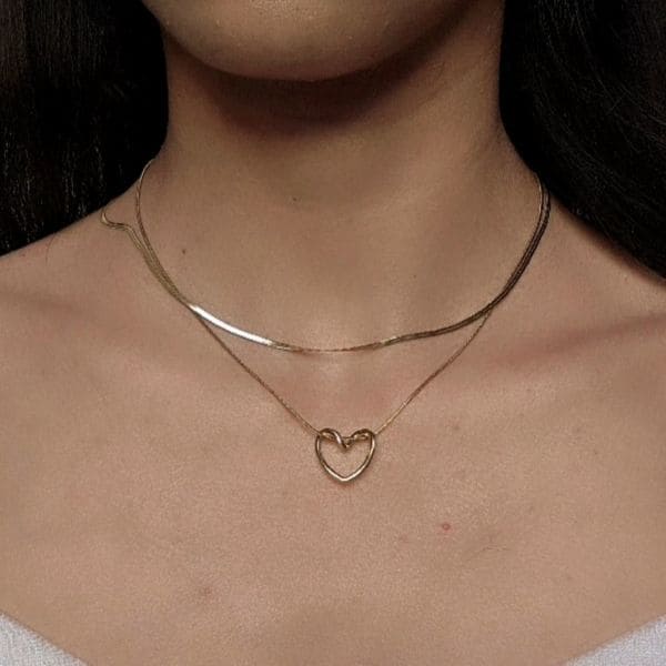 golden heart layered anti tarnish chain golden heart layered anti tarnish chain