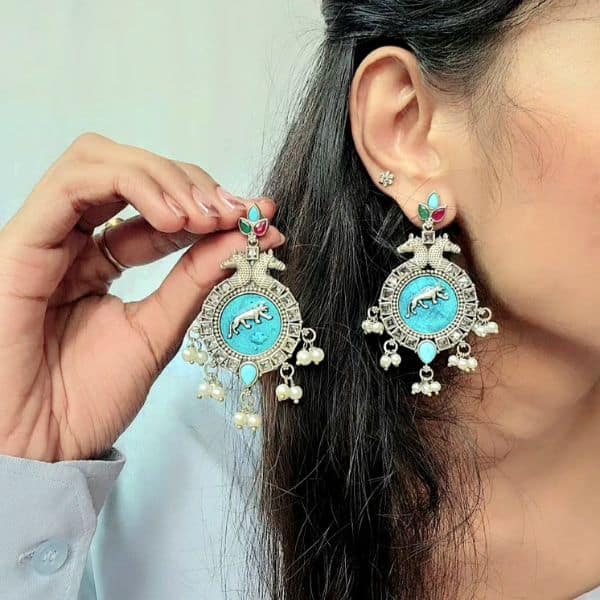 sabyasachi inspired leopard print earrings sabyasachi inspired leopard print earrings