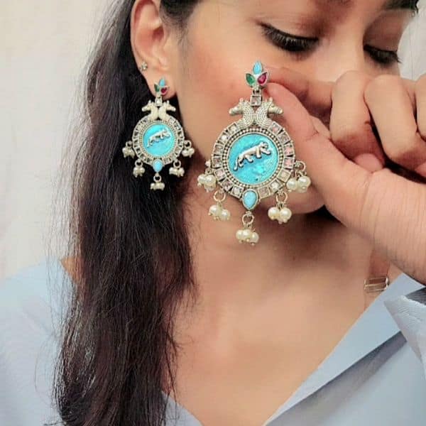 sabyasachi inspired leopard print earrings sabyasachi inspired leopard print earrings