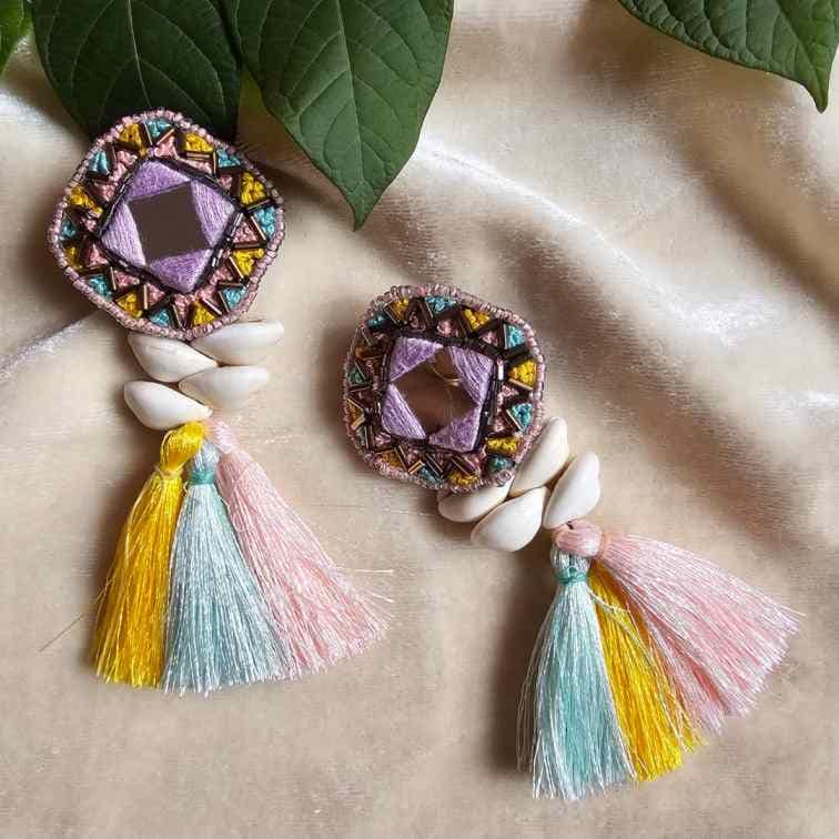 boho chic mirror earrings boho chic mirror earrings