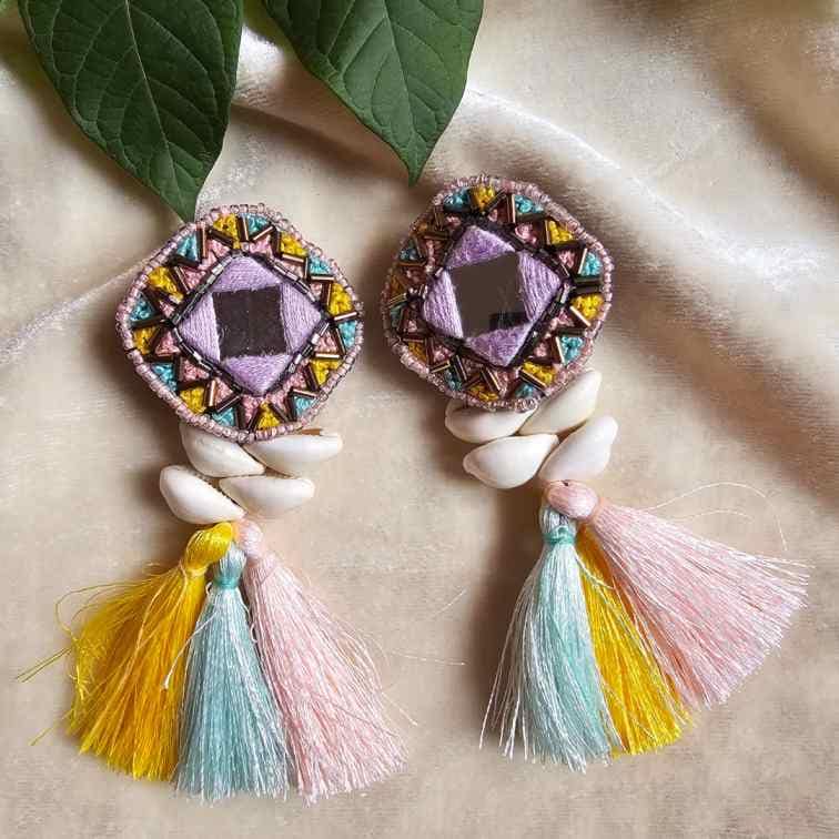 boho chic mirror earrings boho chic mirror earrings